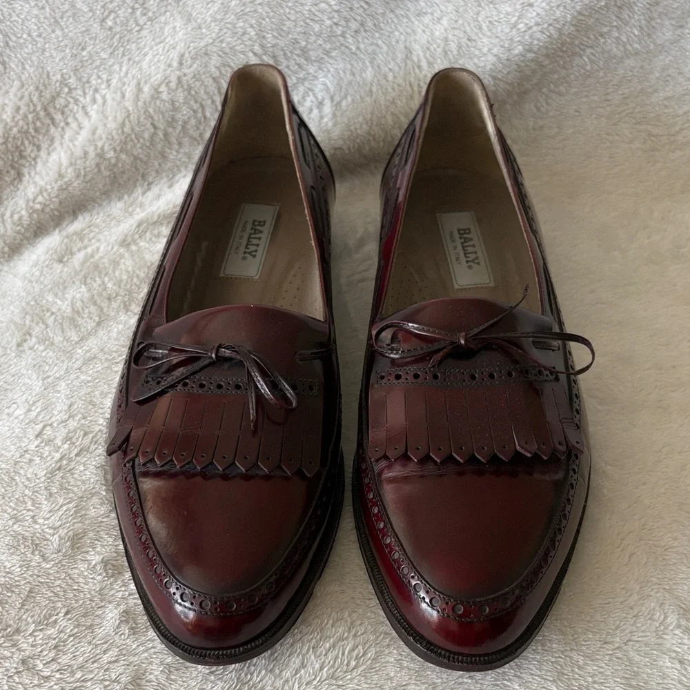 Bally Man’s Burgundy Manchester Kiltie Tassel Loafers